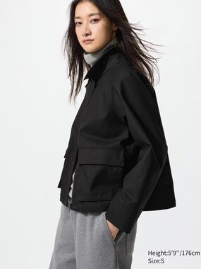 Uniqlo Black Utility Crop Jacket